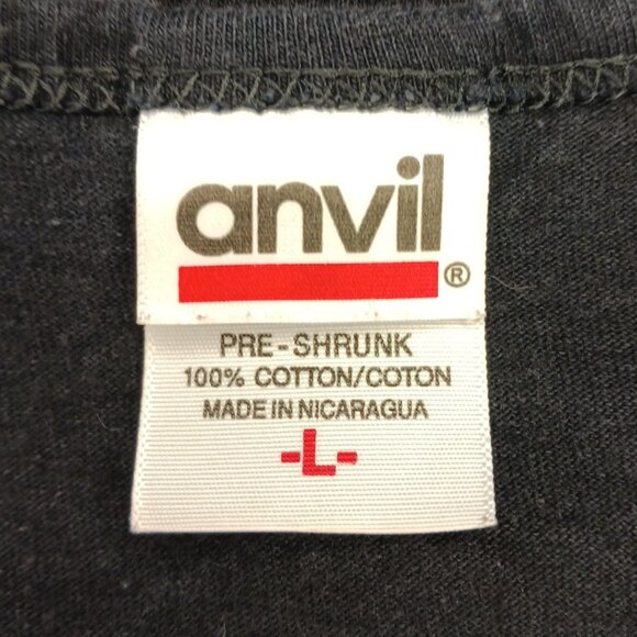 Anvil Military Tank Mens Large Tank Top Black Sleeveless Question Mark Mens L - Picture 6 of 10